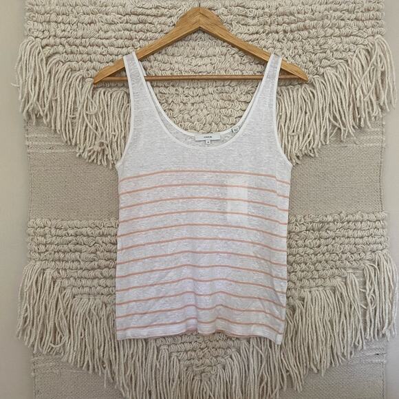NWT: Vince Breton Stripe Scoop Tank Top - Picture 1 of 4